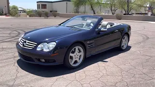 2005 Mercedes Benz SL55 AMG Capri Blue Exterior Walk Around for sale Cascio Motors