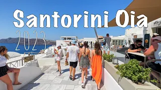 Santorini Greece, Oia, walking tour 4k, 2023