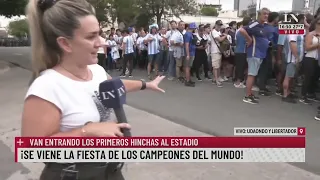 Abrieron los ingresos al monumental: van entrando los primeros hinchas al estadio