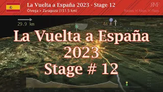 La Vuelta 2023, Stage 12 (Ólvega - Zaragoza), course, route, profile, animation