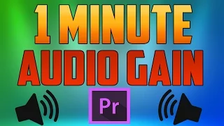 How to Adjust / Change Audio Volume in Premiere Pro CC