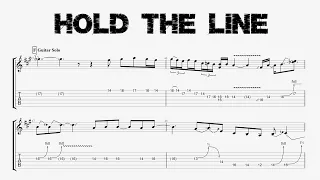 Toto - HOLD THE LINE - Guitar Solo Tutorial (Tab + Sheet Music)