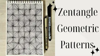 Day-13/15 | How to Draw Zentangle Geometric Patterns | Pattern Therapy | Easy Tutorial