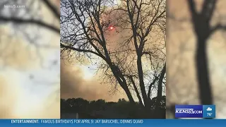 Clouds of smoke visible from downtown San Antonio due to Camp Bullis brush fire