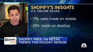 Shopify president on retail trends: 71% of U.S. online sales were made on mobile