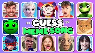 GUESS MEME & WHO'S SINGING🎤🎵🔥 Salish Matter, Tenge Song, MrBeast, Elsa, Panda 4, Lay Lay,King Ferran