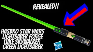 Hasbro Star Wars Lightsaber Forge Luke Skywalker Green Lightsaber Revealed!!