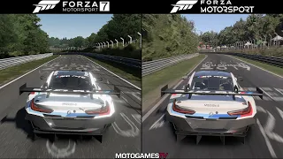 Forza Motorsport 7 vs Forza Motorsport (2023) - Nordschleife Comparison (BMW M8 GTE)