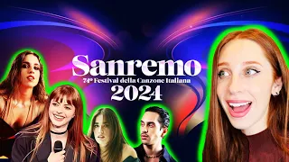 WHO WILL ITALY  SEND TO EUROVISION 2024 // REACTING TO SAN REMO 2024 (RECAP OF ALL SONGS)