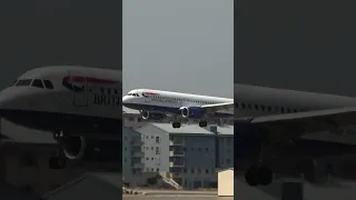 British Airways Touchdown Runway 09 at Gibraltar #planespotting