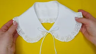 How to make a detachable lace trim collar. This is a stunning decoration