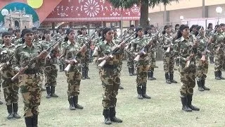 Indian Women Commandos : Parade : IITF 2013 : Pragati Maidan Trade Fair : New Delhi
