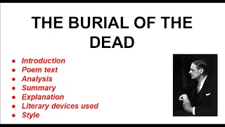 The Burial of the Dead by T.S. Eliot. summary (The Waste Land section 1)