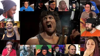 Everybody React to Mortal Kombat 11 Ultimate | Official Rambo Gameplay Trailer (MASHUP)