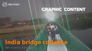 WARNING: GRAPHIC CONTENT – Video shows moment of India bridge collapse