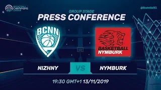 Nizhny Novgorod v ERA Nymburk - Press Conference - Basketball Champions League 2019-20