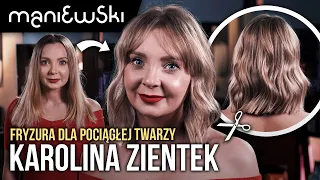 Karolina Zientek — Fryzura dla pociągłej twarzy — o czym pamiętać podczas strzyżenia? [MANIEWSKI]