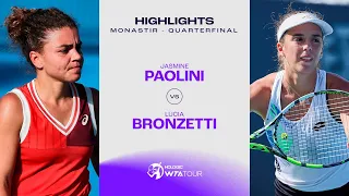 Jasmine Paolini vs. Lucia Bronzetti | 2023 Monastir Quarterfinal | WTA Match Highlights