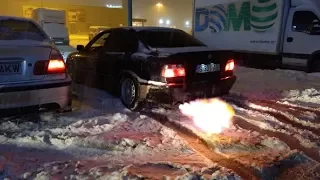 BMW E36 325i exhaust flames, pops and bangs, backfire