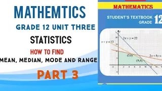 Statistics Grade 12 chapter three lesson three