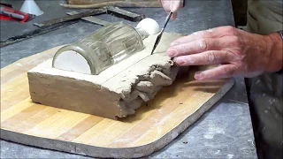 2-part molding - Making a mold on a glass bottle