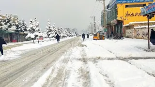 Afghanistan Capital Snowfall days 2023 | افغانستان کابل او واوره