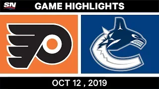 NHL Highlights | Flyers vs Canucks – Oct 12th 2019