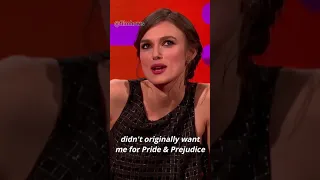 "Oh no you're fine." 😂 | The Graham Norton Show | #keiraknightly #prideandprejudice #joewright