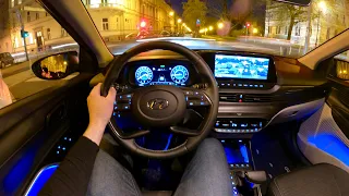 New Hyundai i20 2021 - night POV test drive (pure DRIVING) 1.0 T-GDi DCT