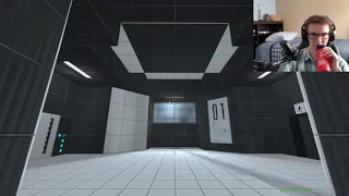 Portal 2 but you can time travel. This mod broke my brain.