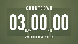 3 Hours Countdown Timer Flip clock 🎵 / +HIP HOP BEATS