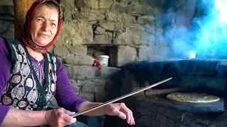 Life in Old Village of Dagestan. Old women live in Dagestan Village. Russia nowadays