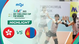 Highlight AVC Challenge Cup for Women 2023 - Hong Kong, China vs Mongolia 3 - 2 | Moji