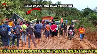 Evakuasi Paling Dramatis | Puluhan Orang Panik Melihat Penyelamatan Insiden Truk Terbalik