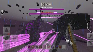 An Endless Fight Shin Godzilla VS 57's Wither Storm in Minecraft PE Mob Bosses Fight MOD