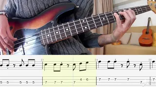 The Beatles - Here comes the Sun BASS COVER + TABS + SCORE