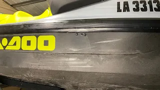 Polytec Hull repair! 2021 Seadoo GTI 230