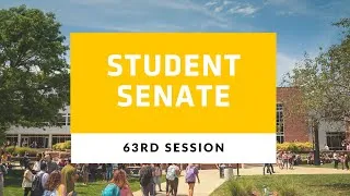 63rd Student Senate - March 31, 2021