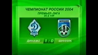 Динамо 1-0 Шинник. Чемпионат России 2004