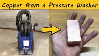 Scrapping a Pressure Washer - How much copper is inside? - Trash to Treasure - ASMR Copper Melting