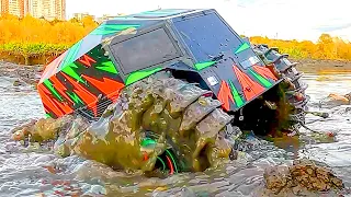 RC Cars Stuck in MUD - Sherp, GAZ66, Mercedes G500