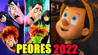 6 PEORES PELÍCULAS ANIMADAS del 2022