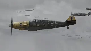 Messerschmitt-109 атакует.