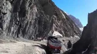 Trucking in Ladakh with Dr A Ghosh - Crossing India Gate point at Zojila in a oil tanker