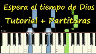 ESPERA EL TIEMPO DE DIOS Piano Tutorial Cover Facil + Partitura PDF Sheet Music Easy Midi