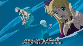 Fairy Tail S1 EP1: Lucy summons Aquarius with ENG SUB