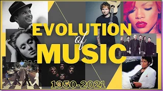 EVOLUTION OF MUSIC | 1950-2021 Top hits