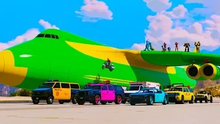 GTA V Mods - Emergency Cars Transportation on Biggest Airplane