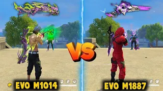 Free fire 1 vs 1 || Evo M1014 vs Evo M1887 || V-badge player vs @ZINGOFF1M