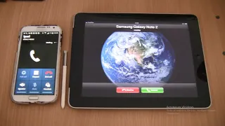 Over the Horizon Incoming call & Outgoing call at the Same Time Samsung Galaxy Note 2+ipad